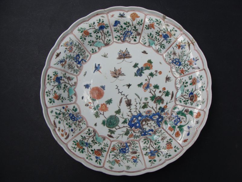 Chinese Famille Verte Charger Kangxi Period
