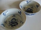 Chinese Dragon Bowls (Pair)