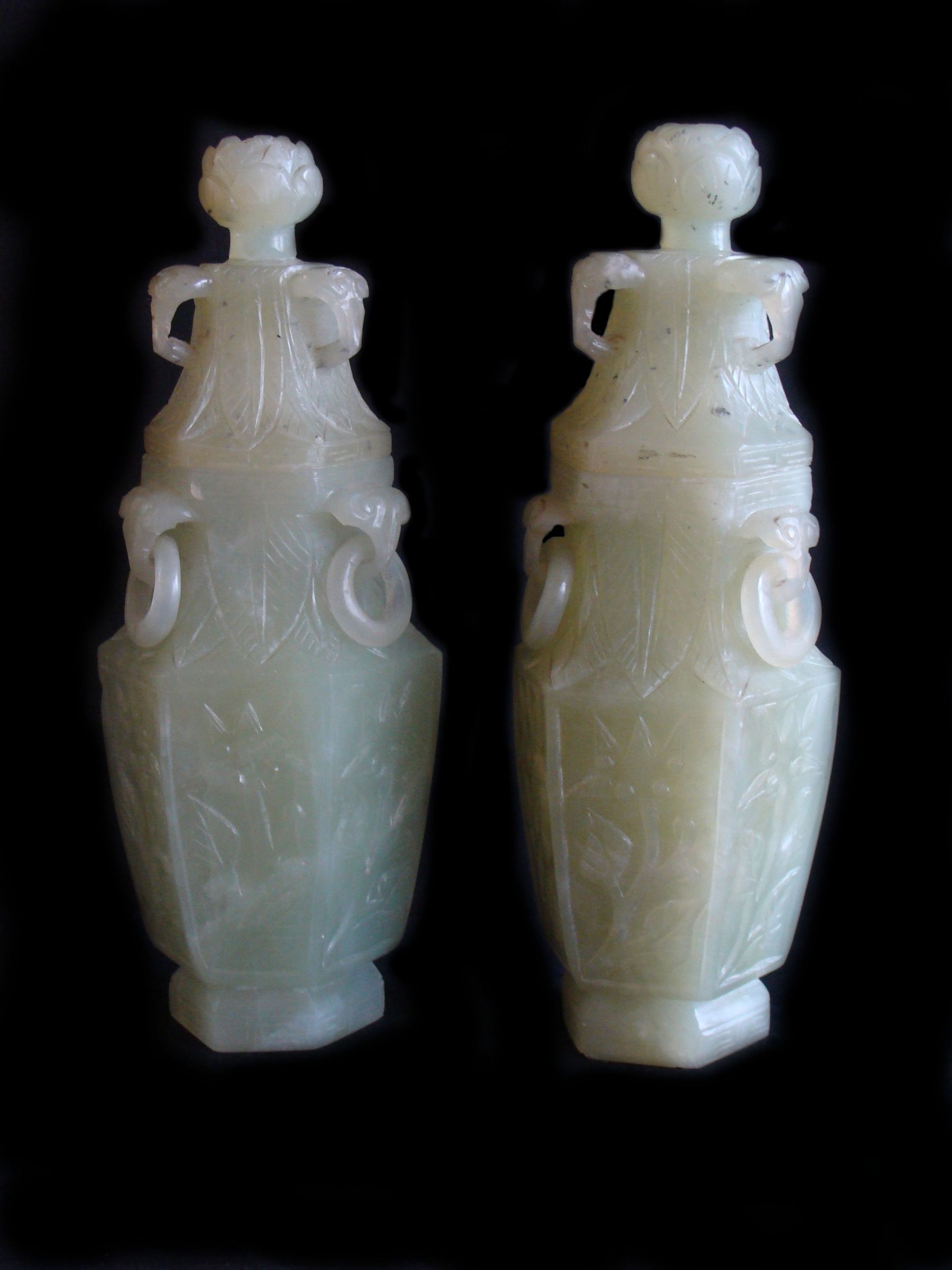Chinese Jade Celadon Vases