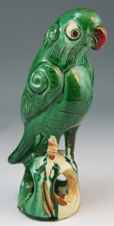 Chinese Sancai Glazed Parrot