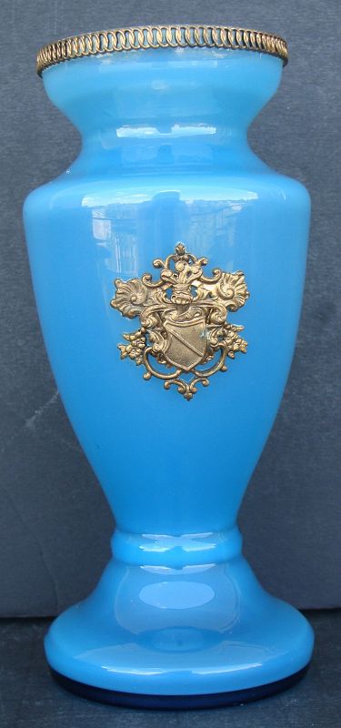Blue Opaline & Gilt Ormolu Vase