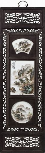 Chinese Porcelain Screen Panel