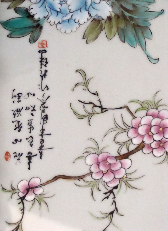 Chinese Porcelain Flower Plaques