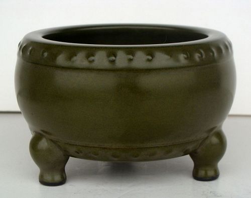 Chinese Teadust Glazed Censer