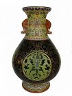 Chinese Famille-Rose Reticulated Revolving Vase