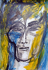 Laszlo Matulay Modernist Expressionist Mozart Portrait