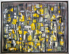 Eve Peri Modernist Abstract Oil on Canvas