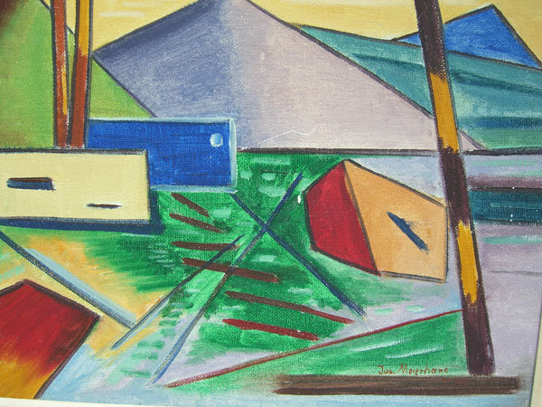 Joseph Meierhans Bucks County, Pa.- Modernist Oil/Board