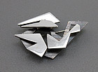 Ray Urban Modernist Sterling Brooch Fausing Denmark