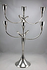 Modernist International Sterling Silver Candelabra