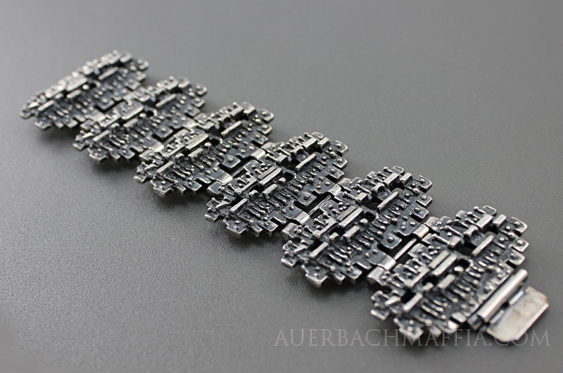 Robert Larin Modernist Pewter/Silver Bracelet Canada