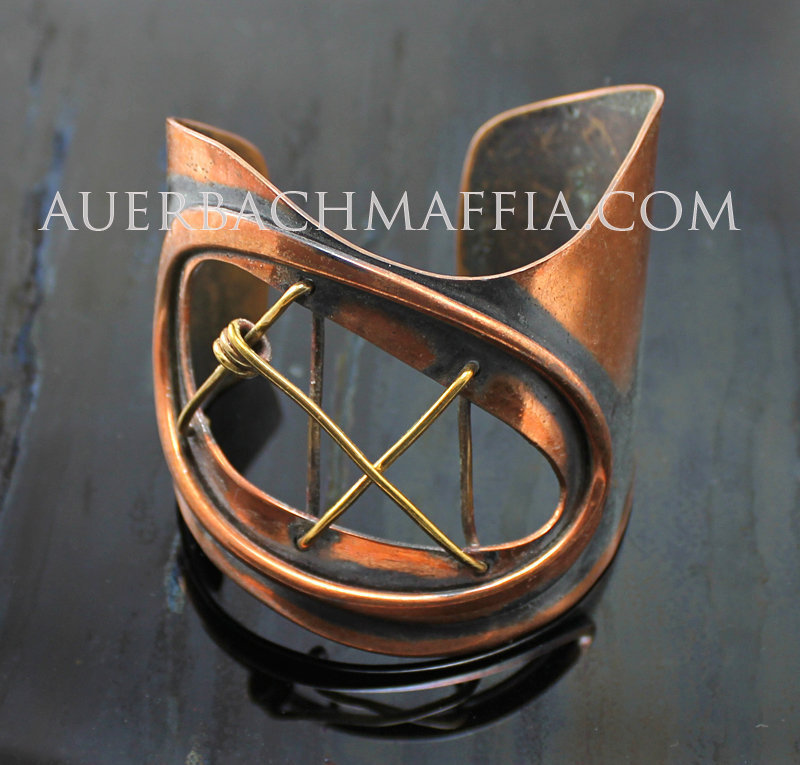 Art Smith Modernist Copper &amp; Brass Cuff Bracelet