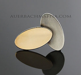 Betty Cooke Modernist Sterling and 14K Gold Ring