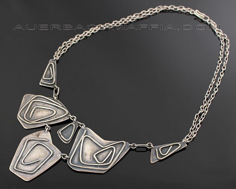Ramona Solberg Modernist Silver Necklace Seattle 1950