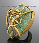 Pal Kepenyes Modernist Brass/Bronze Ring Erotica