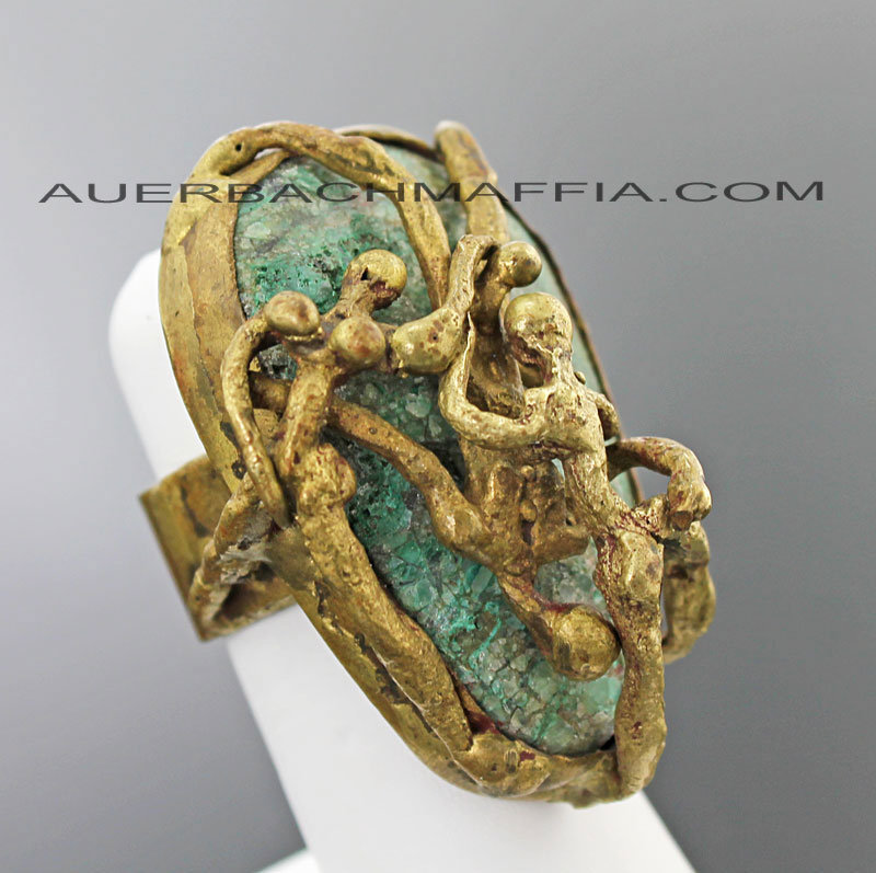 Pal Kepenyes Modernist Brass/Bronze Ring Erotica