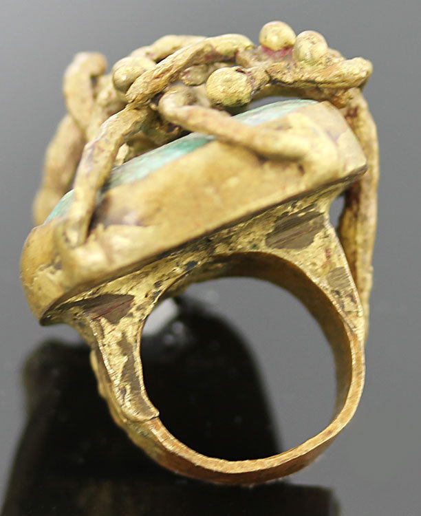 Pal Kepenyes Modernist Brass/Bronze Ring Erotica
