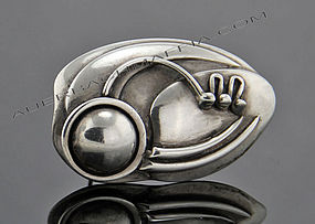 Maxwell Chayat Modernist Sterling Silver Brooch