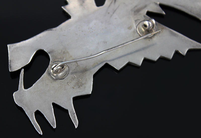 Laffi Modernist Sterling Silver Fish Brooch - Peru