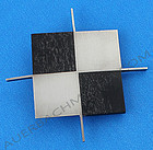 Betty Cooke Modernist Sterling and Ebony Brooch 1950