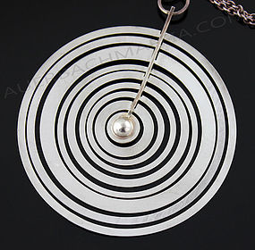 Tapio Wirkkala Silver Moon Modernist Necklace Finland