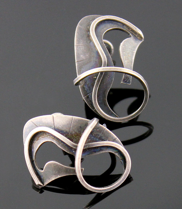Paul LOBEL Sterling Silver Dangle Earrings Iconic NY 