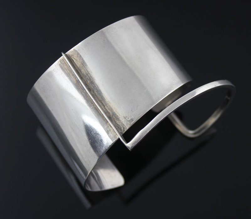 Ed Wiener Modernist Sterling Architectural Bracelet