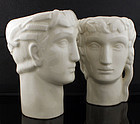Geza DeVegh Art Deco Classical Ceramic Heads 1930