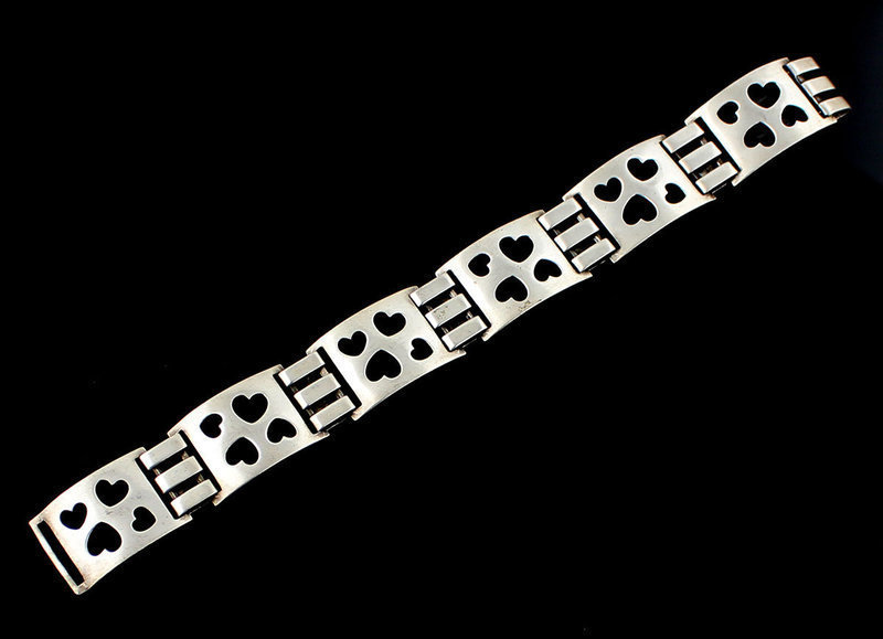 Danish Sterling Modernist Heart Bracelet - Munksgaard