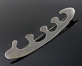 Ed Levin Modernist Sterling Silver Brooch 1950