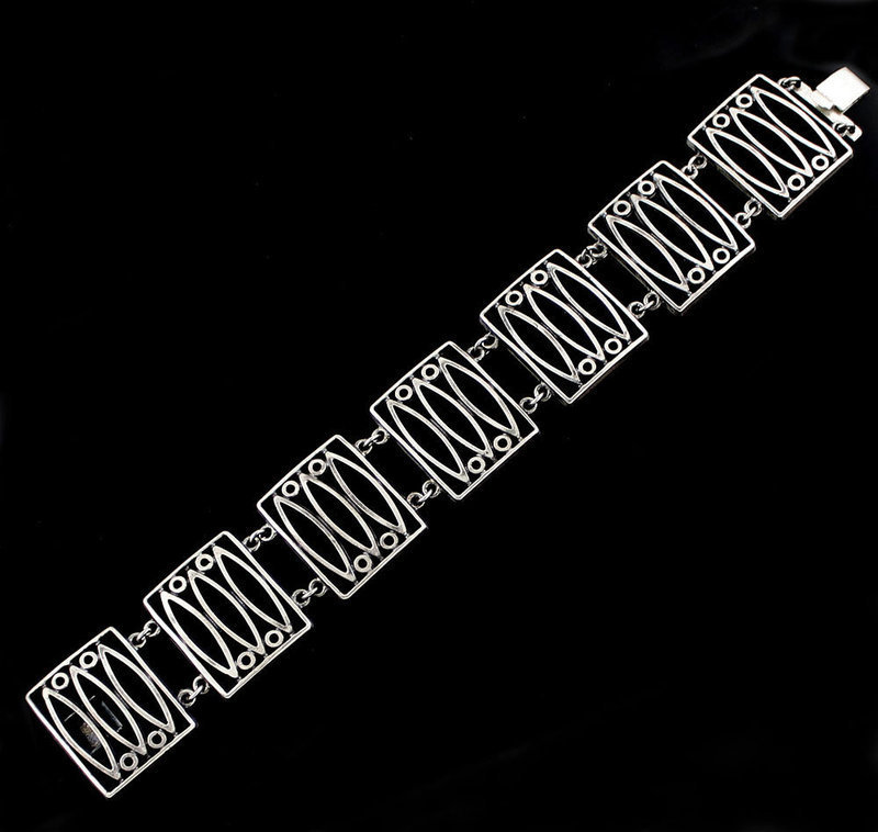 Scandinavian Modernist Sterling Bracelet Norway1950 Mid Century Modern