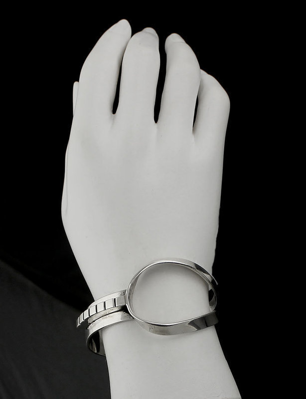 Henry Steig Modernist Sterling Cuff Bracelet 1950