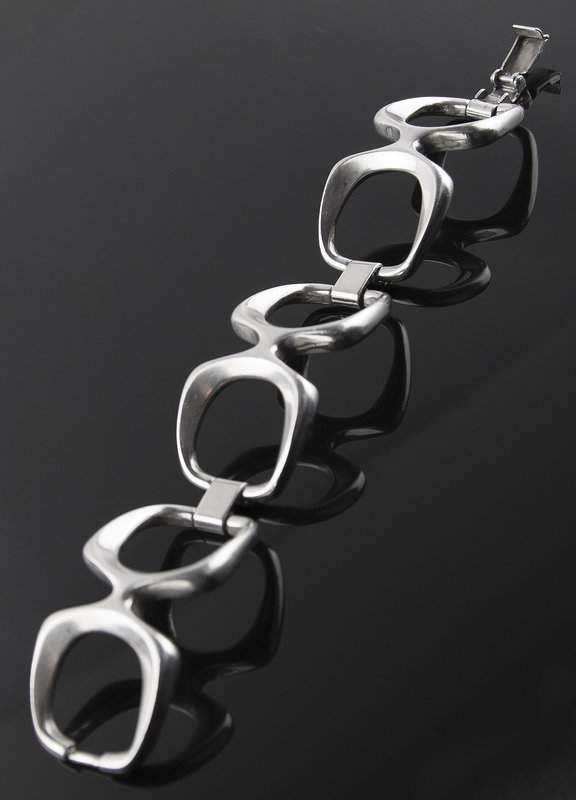 Wilhelm Binder Modernist Sterling Silver Bracelet - Germany
