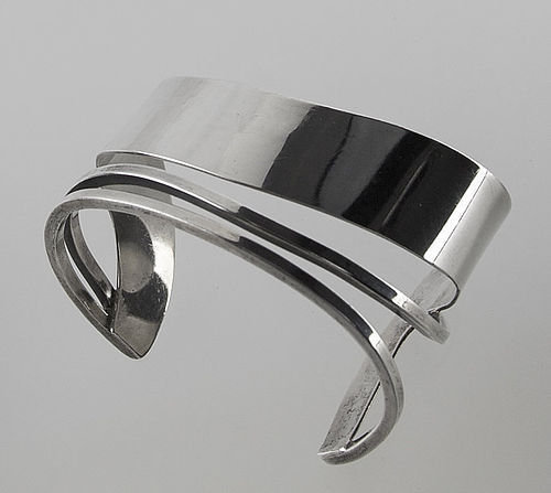 Idella LaVista Modernist Sterling Silver Cuff Bracelet