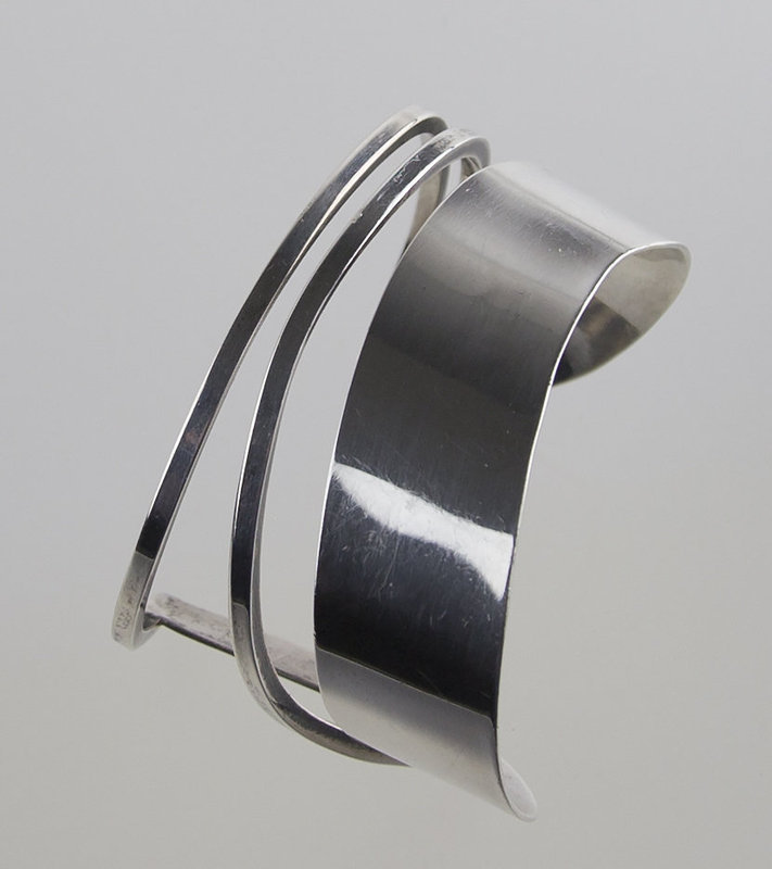 Idella LaVista Modernist Sterling Silver Cuff Bracelet