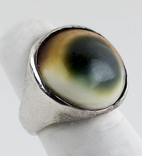 Sam Kramer Modernist Sterling Operculum Ring - 1950