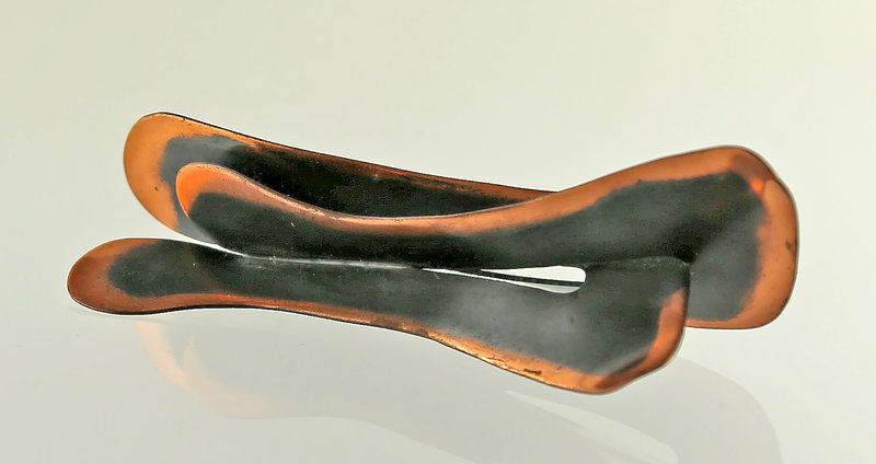 Art Smith Modernist Dimensional Copper Brooch - 1950