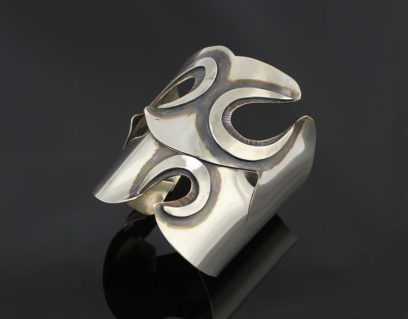 Art Smith Modernist Cuff Bracelet - Three Hole