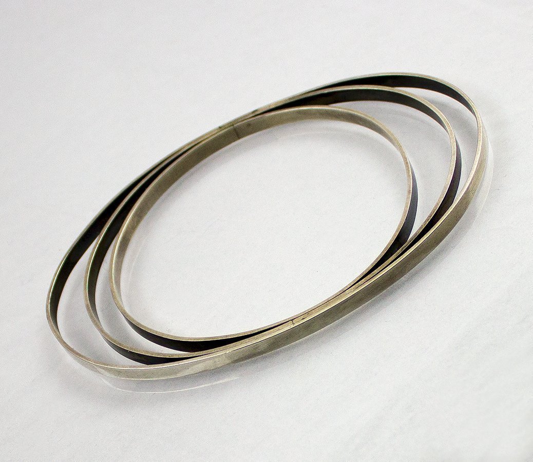 Betty Cooke Modernist Sterling Silver Orbital Bracelet