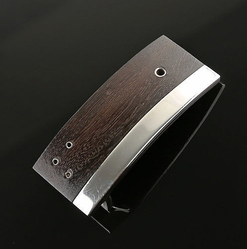 Sigi Pineda Modernist Sterling and Ebony Buckle Taxco Mexico