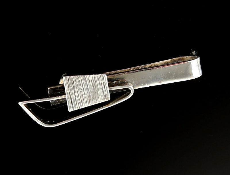 Henry Steig Modernist Sterling Silver Mans Tie Bar - 1950