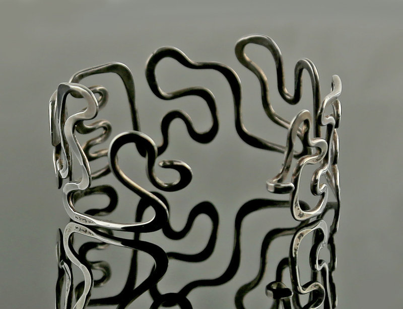 Sterling Modernist Bracelet - Mid 20th Century