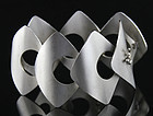 Uno A Erre Modernist Sterling Silver Bracelet Italy