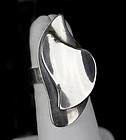 Henry Steig Modernist Sterling Ring Mid Century Modern