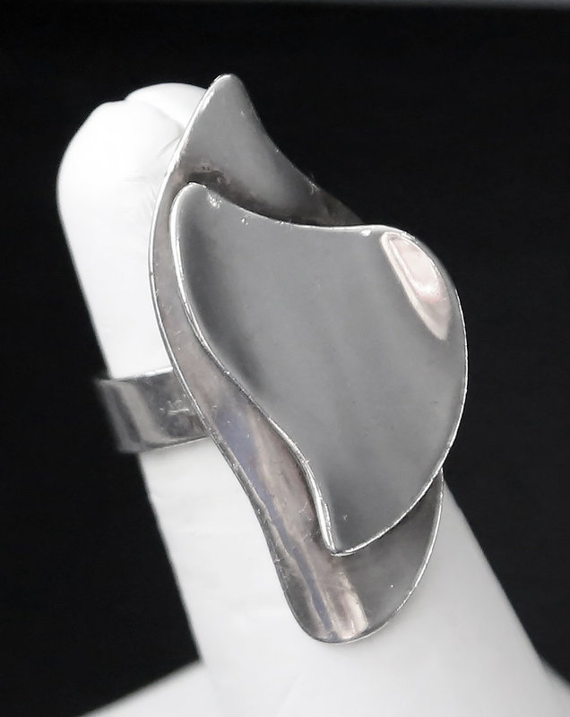 Henry Steig Modernist Sterling Ring Mid Century Modern