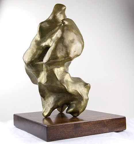 Luis Lopez Loza Bronze Modernist Abstract Sculpture