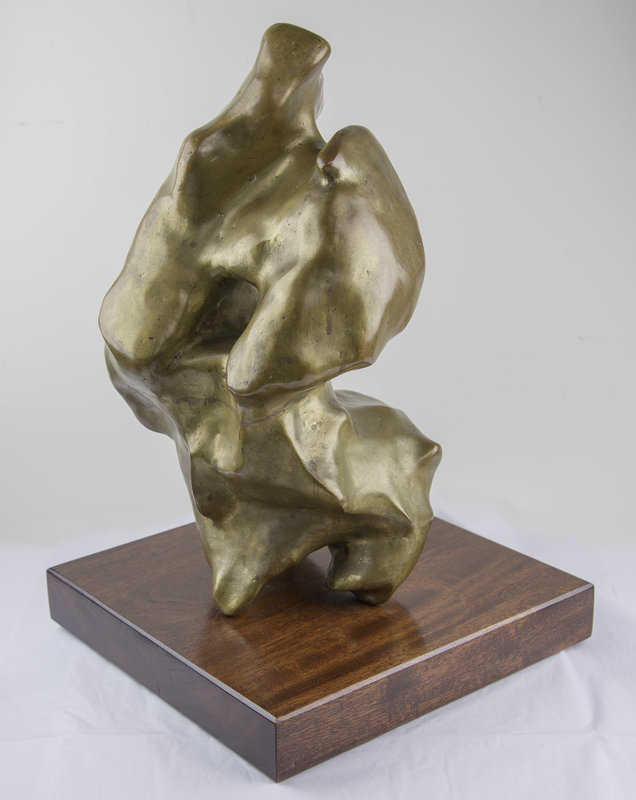 Luis Lopez Loza Bronze Modernist Abstract Sculpture