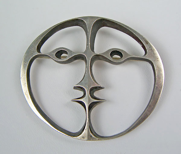 John Prip Modernist Sterling Brooch  Mid 20th Century