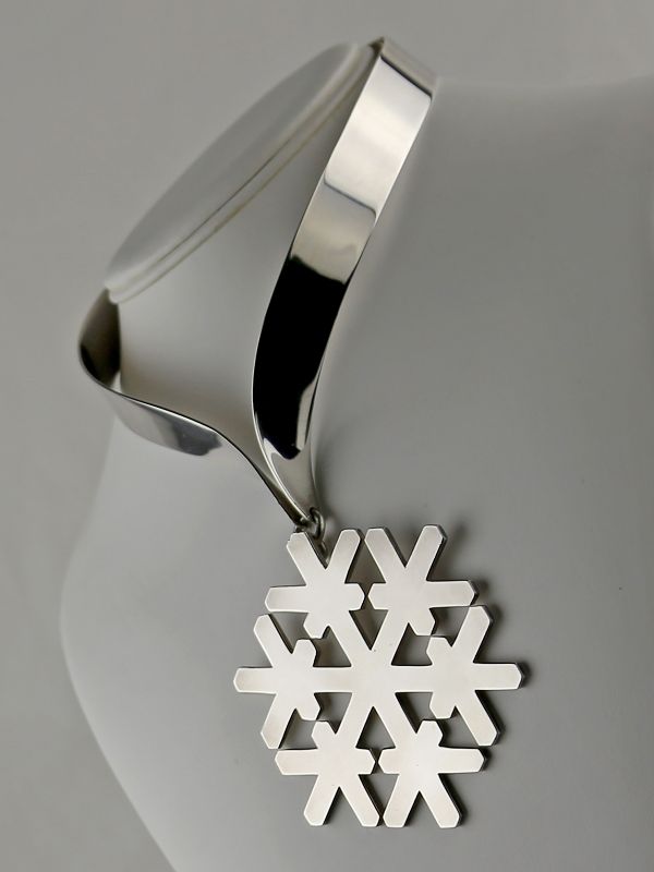 Puig Doria Modernist Sterling Silver Necklace - Spain - 1960's