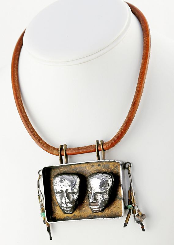 Ramona Solberg Modernist Fabricated Necklace - 1970